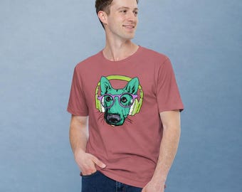 Camiseta de pastor alemán – Camiseta estilo pop art con perro y gafas, regalo genial para amantes de los perros.