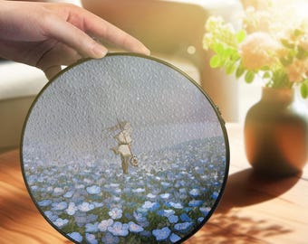 Frieren Glass Suncatcher – Journey Glass Art – Printed Anime Window Hanging – Home Decor & Gift