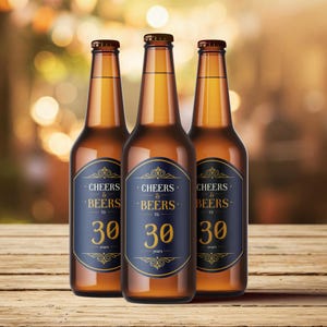 Etichetta per birra per il 30° compleanno - PDF stampabile, download diretto