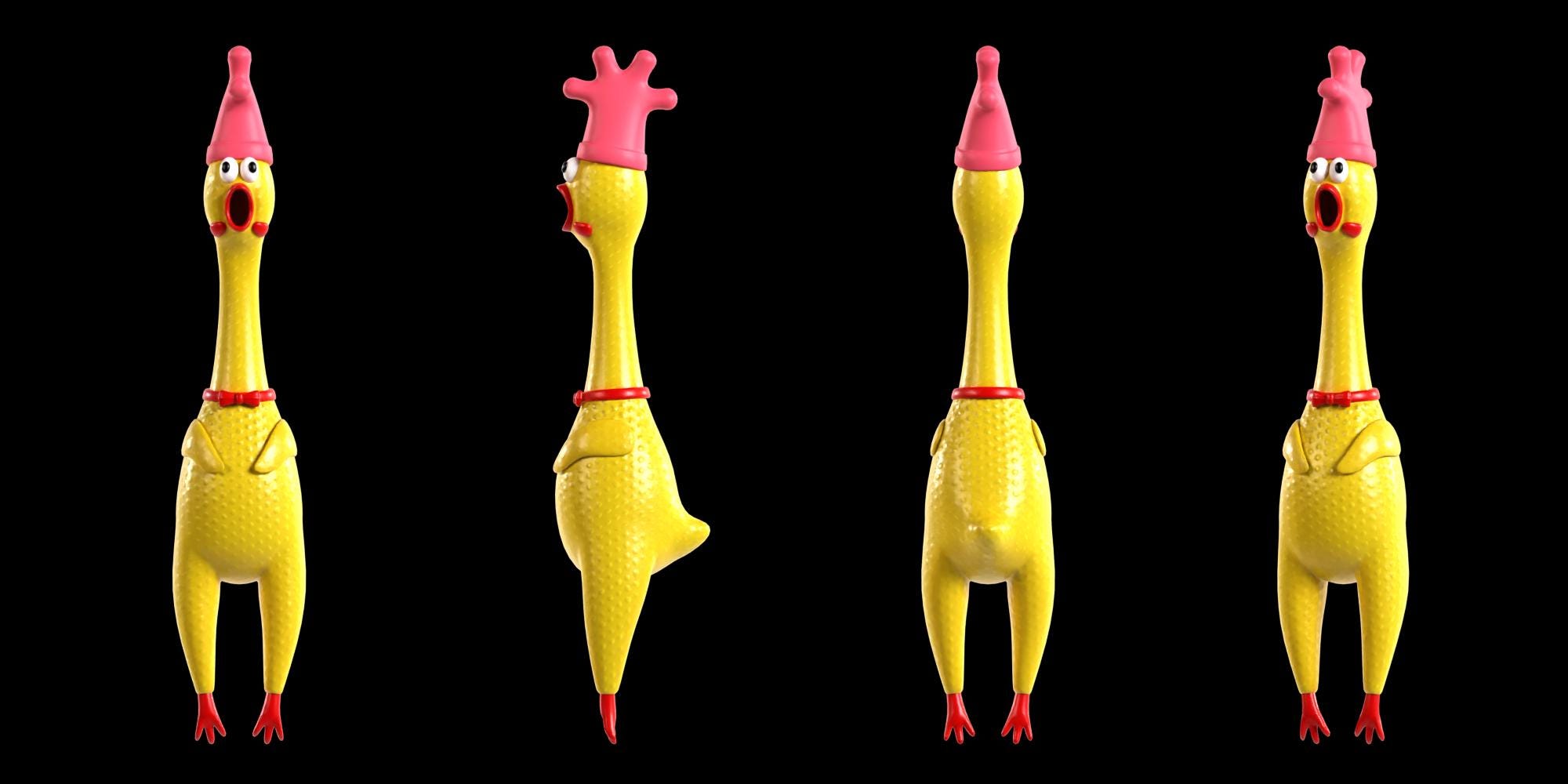 Spring Chicken Avatar Rubber Chicken 3D Vtuber Avatar (VRM) – Funny Meme Character for ...