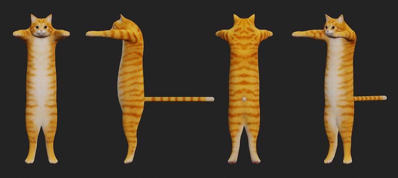 Long Cat – 3D Vtuber for Streaming & Content Creation [vrm] - Etsy