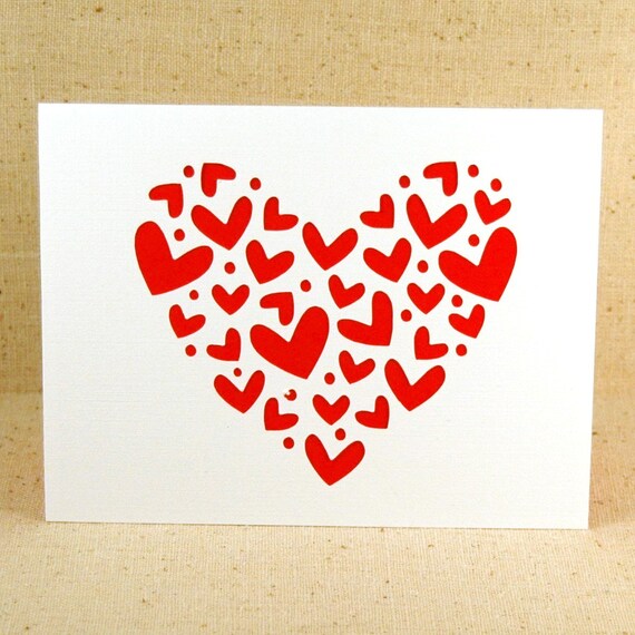 Items similar to Valentine's Day Card - Valentine - hearts on Etsy