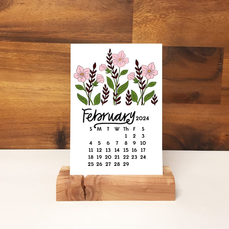2024 Desk Calendar Floral image 2