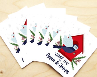 Personalized Note Cards - Bluebird