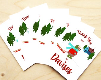Personalized Note Cards - Winter Bear