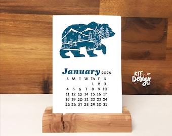 2026 Desk Calendar -  Wildlife
