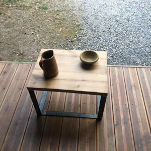 recycled wood coffee table