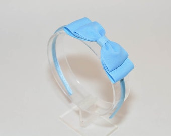 blue headband with bow