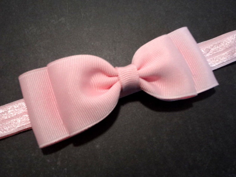 Light Pink Bow Headband Pink Bow Headband Pink Baby Headband Baby Hair Accessories Baby Girls Hair Accessories Pink Bow Newborn