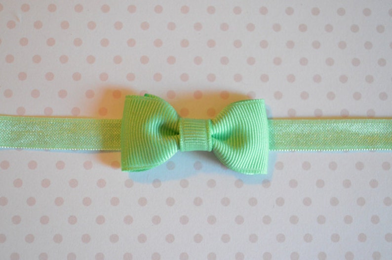 Mint Green Mint Bow Headband Baby Girls Hair Accessories Baby Hair Accessories Baby Bow Headband Tiny Mint Baby Bow Headband