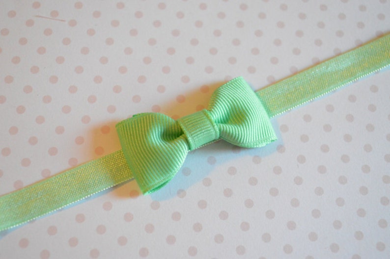 Mint Green Mint Bow Headband Baby Girls Hair Accessories Baby Hair Accessories Baby Bow Headband Tiny Mint Baby Bow Headband