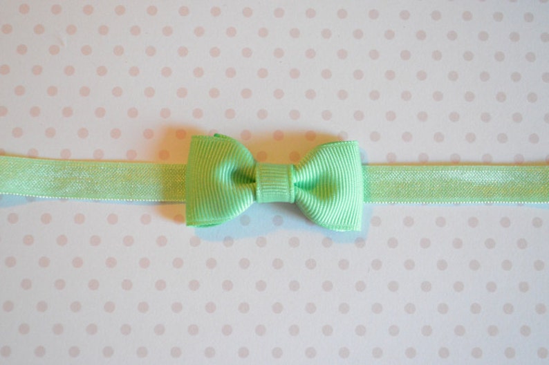 Mint Green Mint Bow Headband Baby Girls Hair Accessories Baby Hair Accessories Baby Bow Headband Tiny Mint Baby Bow Headband