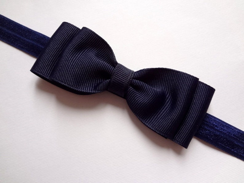 Navy Blue Headband Baby Hair Accessories Navy Bow Headband Girls Hair Accessories Navy Baby Headband Baby Girls Hair Accessories Navy
