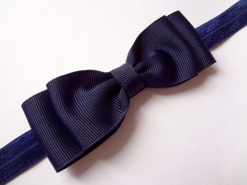 Navy Blue Headband Baby Hair Accessories Navy Bow Headband Girls Hair Accessories Navy Baby Headband Baby Girls Hair Accessories Navy