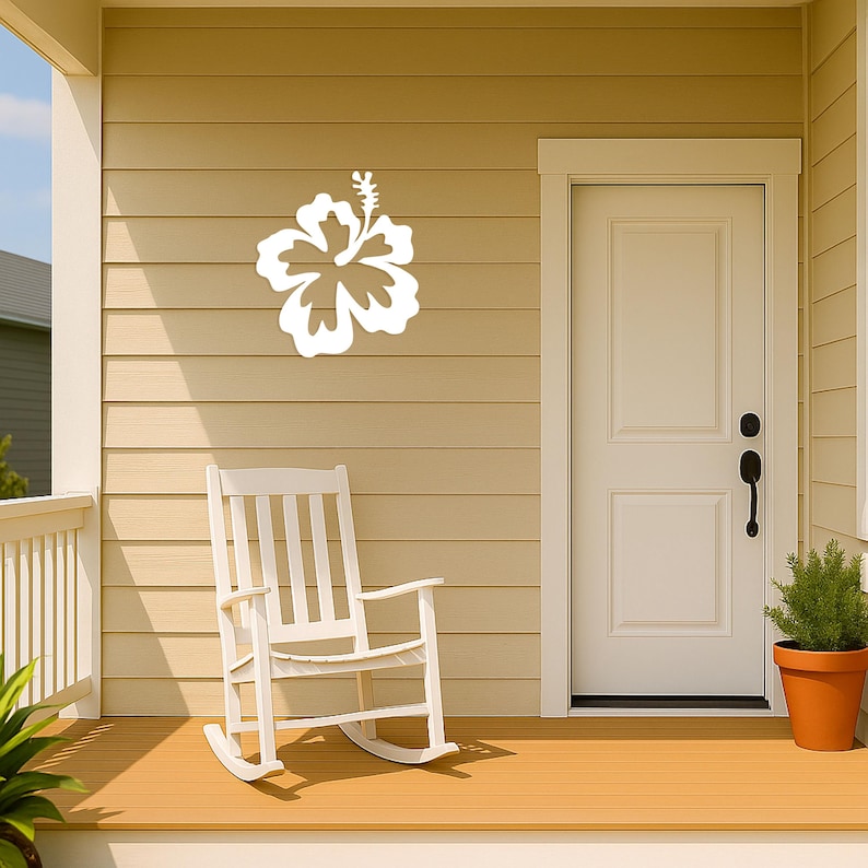 Large Outdoor PVC Flower Sign for Porch or Gable,