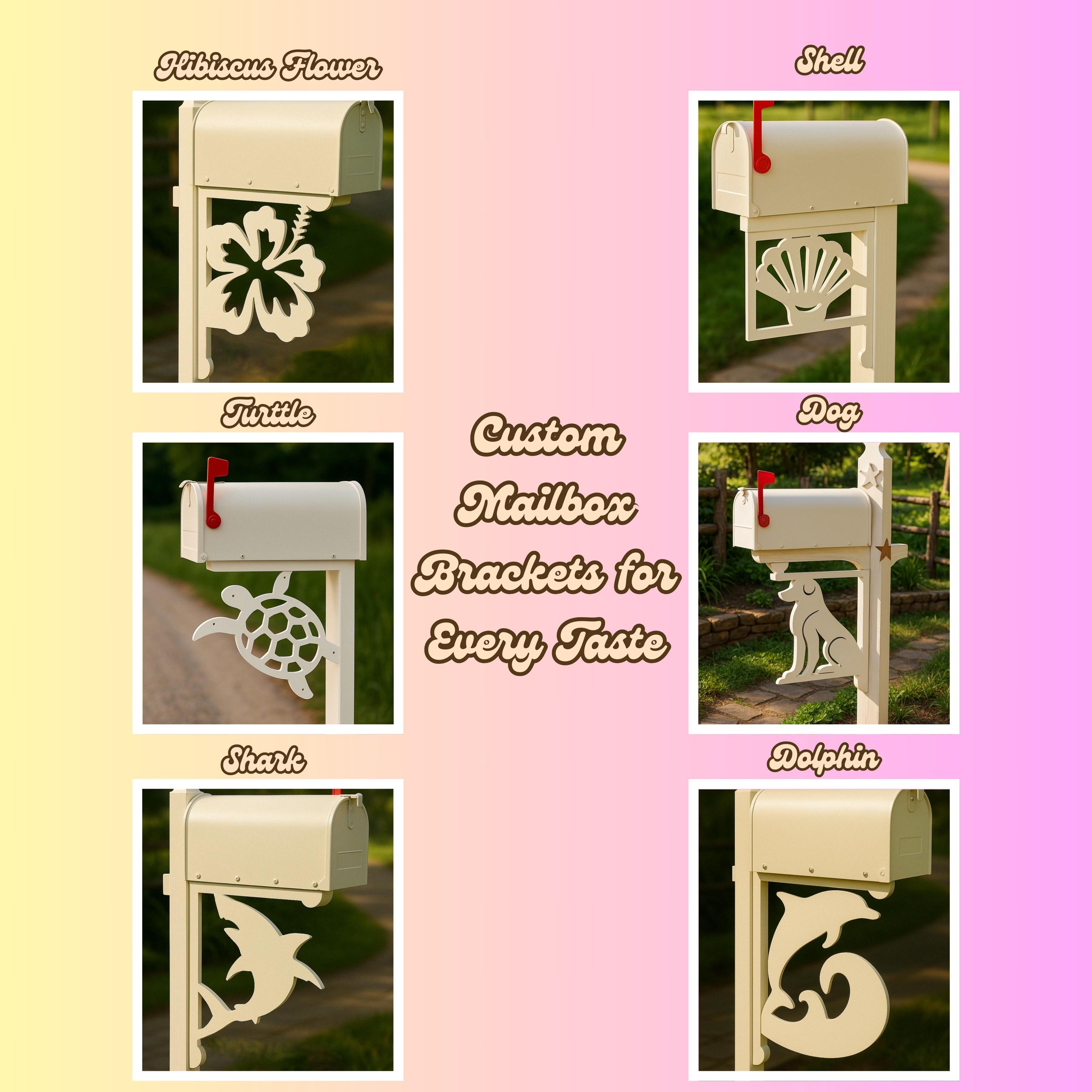 Pvc Mailbox Design PVC Mailbox Bracket Scroll Design, Decorative Mailbox Post Accent ...