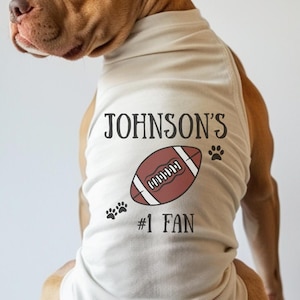 Custom Football Fan Dog Tank Top: Game Day Sports Apparel