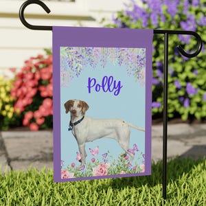 Benutzerdefinierte Pet Portrait Gartenfahne, Haustiergartenfahne Frühling, Haustiergartenfahne, personalisierte Gartenfahne, Hundegartenfahne, Katzengartenfahne