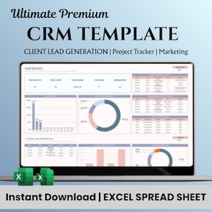 Excel CRM Template: Lead Management, Client & Task Tracker (Digital Download))