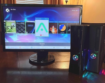 250-500GB HDD | RGH3 Xbox 360 Slim | RGB LEDs xLume | New Thermal Paste | Cleaned