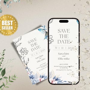Modèle d'invitation de mariage minimaliste modifiable