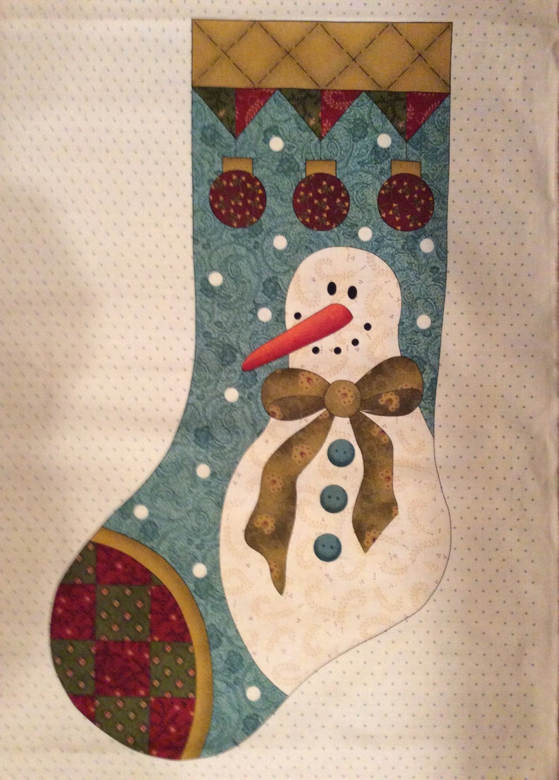 A Christmas Stockings Winter Blessings Holiday Cotton Fabric Panel Free US Shipping