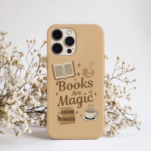 Books Are Magic-telefoonhoesje | Leuk boekenliefhebberontwerp | Boekachtige esthetiek | Cadeau voor lezers | MagSafe-compatibel | Trendy Booktok-omslag