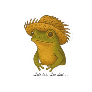 Lelo Lai Coquí Frog Vinyl Sticker | Puerto Rico Sapo Concho Sticker, Bad Bunny Aesthetic, Cute Boricua Laptop or Bumper Decal