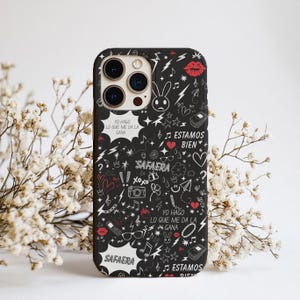 Bold Doodle iPhone Case: Edgy Urban Latin Trap Design