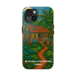 Boricua Countryside Phone Case | Puerto Rico House Art iPhone Case, Cute Gift for Her, Concho Style, Coquí Vibes, DTMF Aesthetic Cover