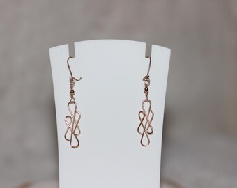 Gold Filled Dreifach Infinity Ohrringe