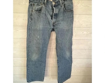 Jeansy Levi’s Vintage z lat 80. i 90., oryginalne, z prostymi nogawkami i rozporkiem na guziki, 34x30