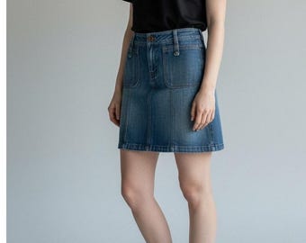 „Citizens of Humanity“ Premium Vintage Jeans Mini Rock Blau Waschung Größe 28