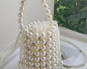 Perlen Perlen Tasche - Luxus Tasche - Perlen Handtasche - Braut Tasche - Hochzeit Geldbörse - Brautjungfer Geschenk Taschen