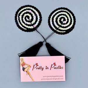 Hypno-Tease Me Burlesque Pasties with Tassels