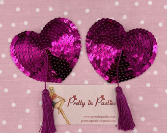 Cache-oreilles burlesque à sequins Heartbreaker avec glands - Plusieurs choix de couleurs