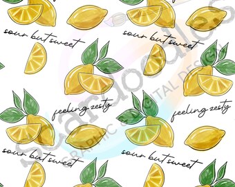Lemon Sublimation PNG: Zesty Citrus Clipart (Digital Download)