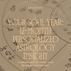 Astrologische voorspelling voor het komende jaar | Gepersonaliseerde 12-maanden geboortekaart 2025 transitlezing | Zielthema's, pdf spirituele timing, gechannelde brief