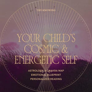 Lectura de la carta natal del camino del alma del niño / Astrología personalizada y mapa de chakras, regalo para una crianza iluminada / Carta canalizada, oráculo