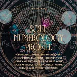 Perfil Numerológico da Alma | Vibração do Nome Completo, Caminho de Vida, Destino e Ano Pessoal | Oráculo em PDF com Leitura Espiritual Profunda e Personalizada