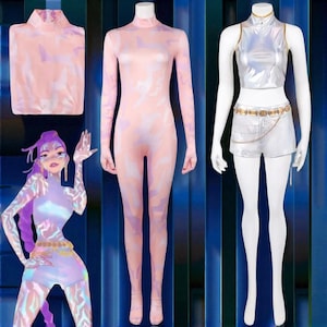 Kpop Demon Hunters Rumi Cosplay Fantasia Costume Disguise for Women Girls Jumpsuit Top Shorts Outfits Halloween Carnival Suit