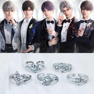Love and Deepspace Rings – Xavier Zayne Rafayel Sylus Caleb Cosplay Adjustable Rings – Anime Jewelry for Wedding – Sylus Ring – Xavier Ring
