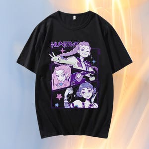 KPop Dämonenjäger T-Shirt Sommer Kurzarm Frauen T-Shirts Oansatz Baumwolle Mode 2025 Film T-Shirt Casual Sommer Streetwear