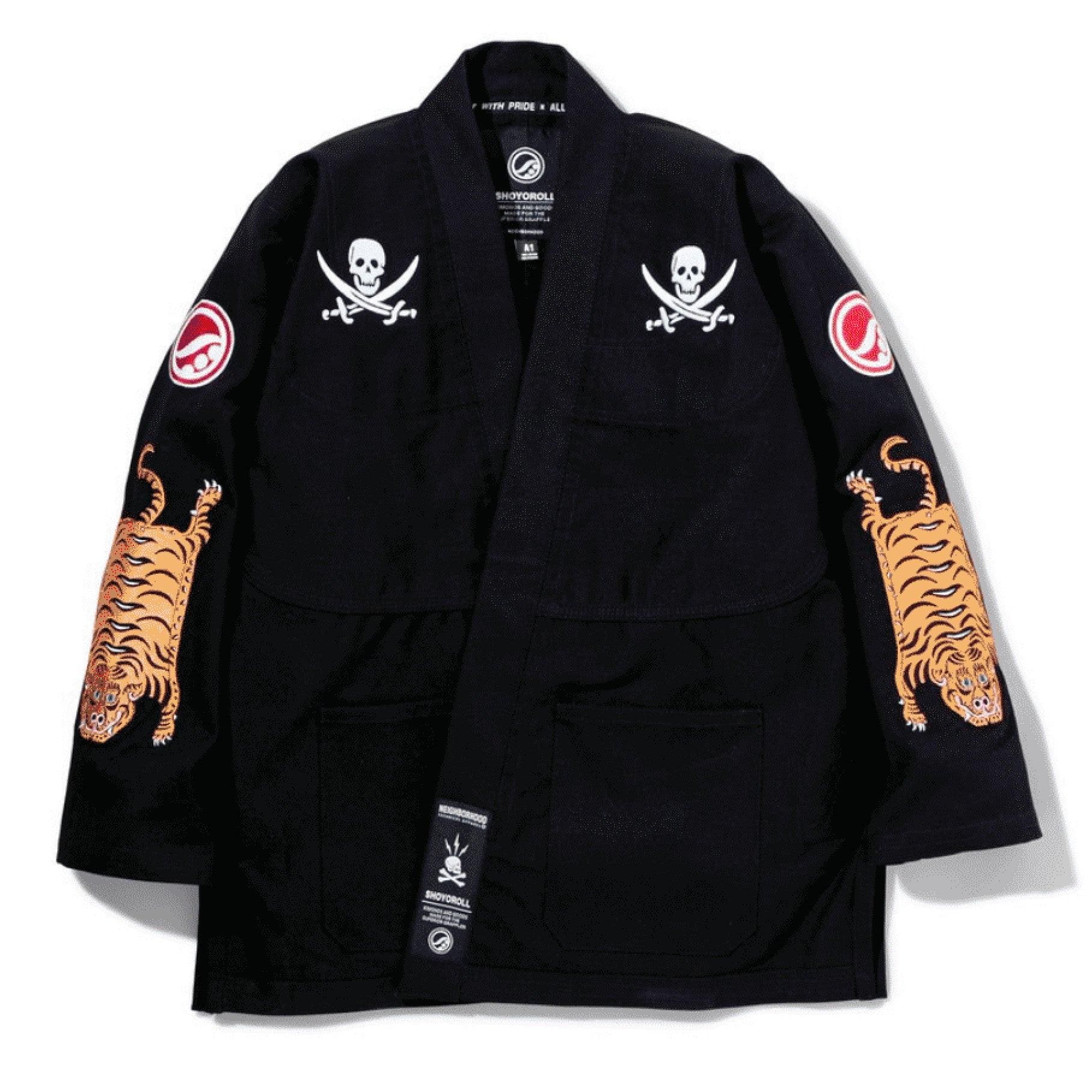 Neighborhood X Shoyoroll Black Jiu Jitsu Gi: Tiger Kimono Uniform