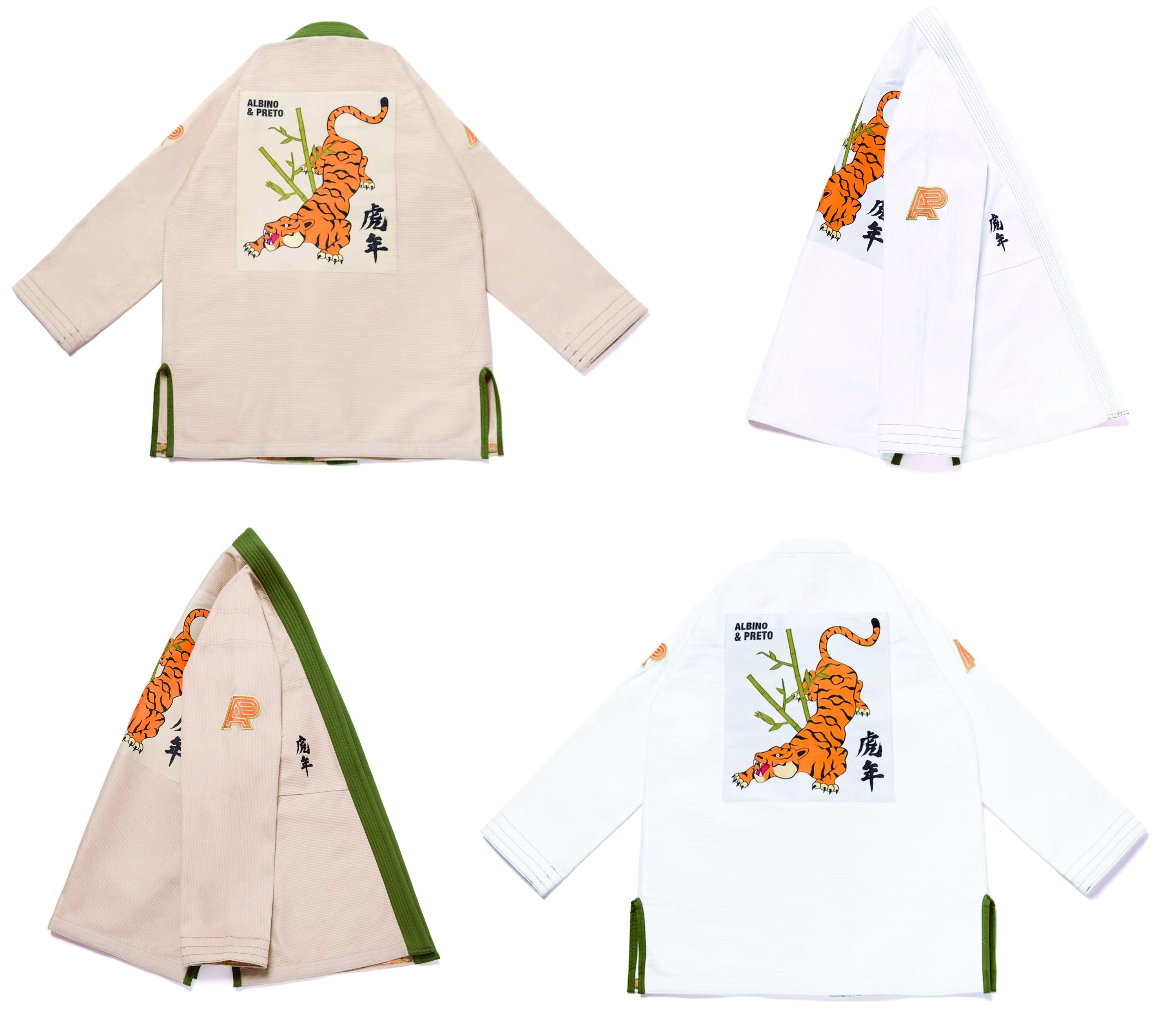 アルビノとプレトの寅年 BJJ 衣：ショウヨロール ブラジリアン柔術 