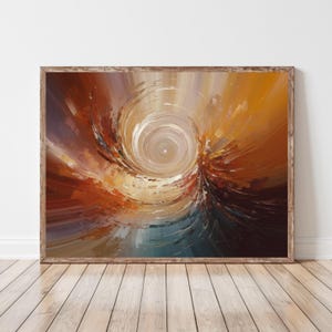 Vibrant Abstract Swirl Wall Art – Modern Colorful Canvas Painting – Large Contemporary Artwork for Living Room or Office Decor