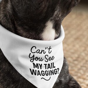Can&#39;t You See My Tail Wagging? – Funny Frenchie Dog Bandana