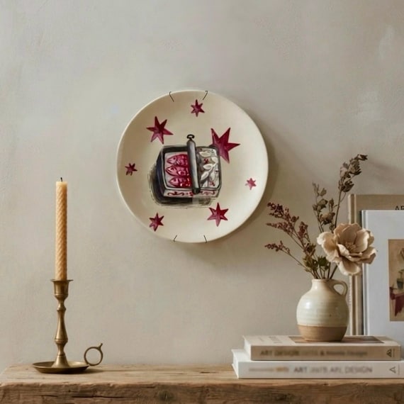 Sardine Kitchen Wall Decor, Hand Paited Fish Plate, Seafood Lover Gift, Coastal Kitchen Art, Vintage Porcelain Plate, Unique Foid Art