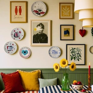 coastal kitchen wall art sardine plate