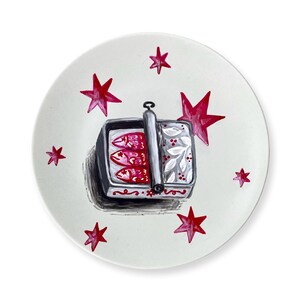 seafood lover gift sardine plate wall art